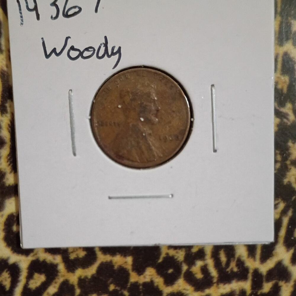 1936 P Woody Error Improper Alloy Mixture Wheat Cent